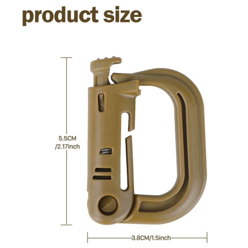 5PCS Grimloc Molle Carabiner D - огляд і ціна Carabiner Locking D