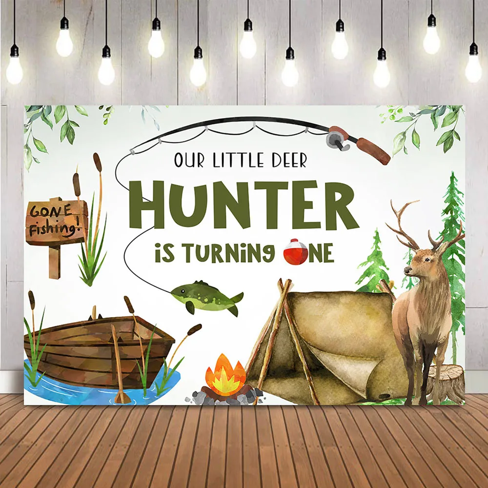 Hunting Fishing Birthday Backd - огляд і ціна Outdoor Adventure Background