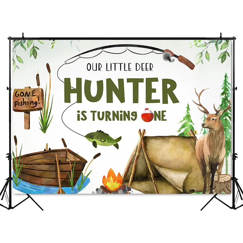 Hunting Fishing Birthday Backd - огляд і ціна Outdoor Adventure Background