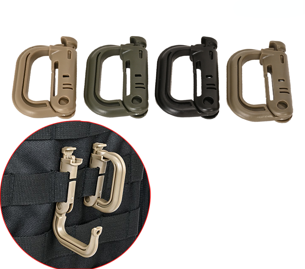 2Pcs MOLLE Carabiner Tactical  - огляд і ціна Carabiner Locking D